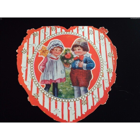 Lot 5 Antique‎ Valentine Cards Ernest Nister Whitney Postcard Ephemera 1907 1918 - Picture 11 of 16